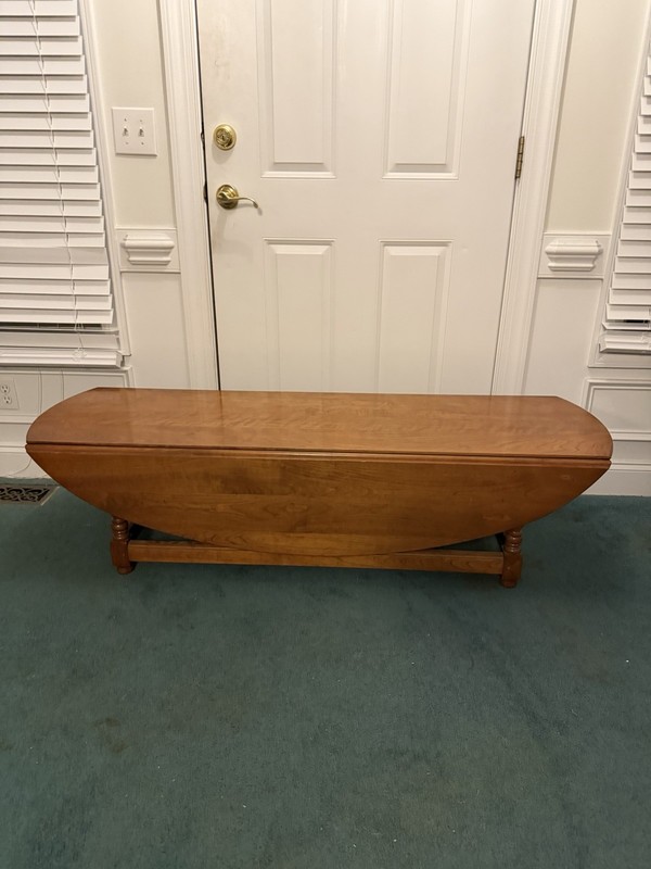 Vintage Stickley Cherry Double Gate Leg Drop leaf Coffee Table Wood Side Table