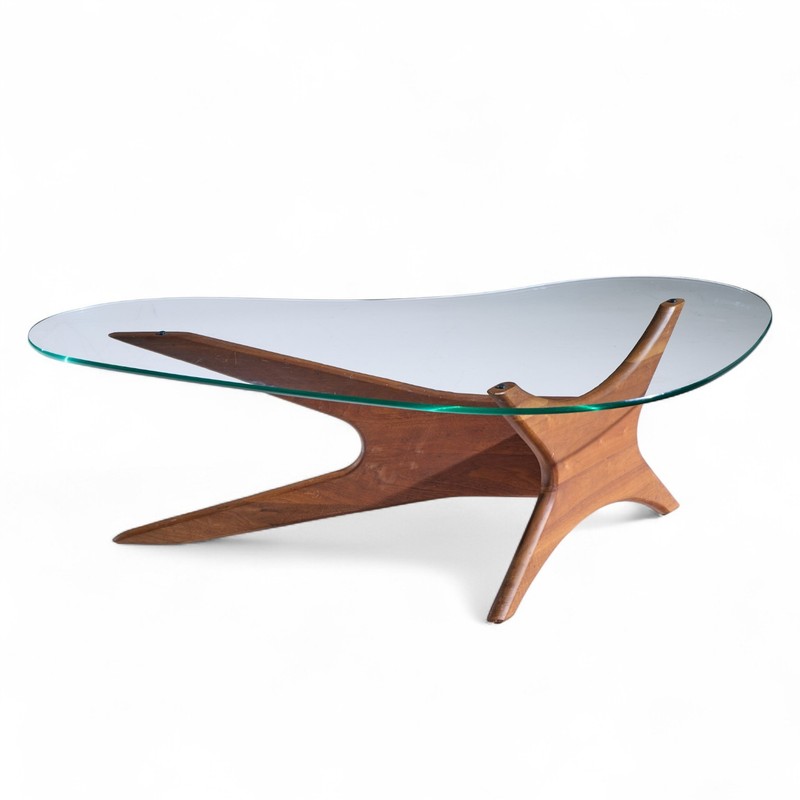 Adrian Pearsall for Craft Associates Mid Century Walnut Jacks Coffee Table gallery