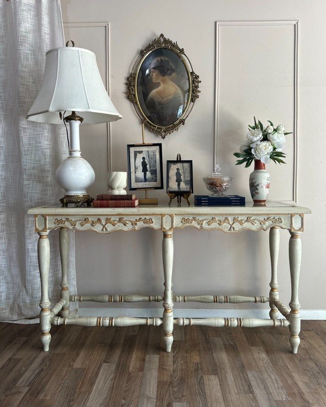 Italian Florentine Painted Console (Louis XVI Revival), C. 1930s–1940s
