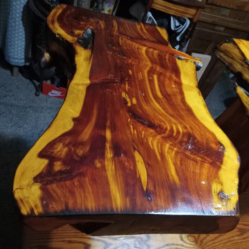 Live Edge Cedar Slab End Table / Side Table (ET194)