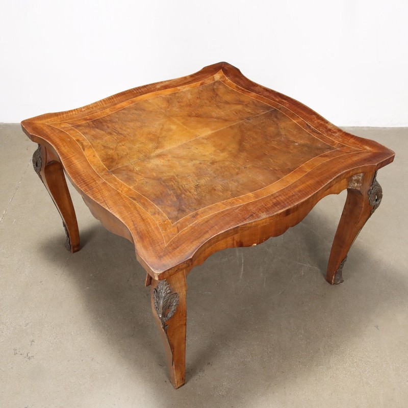Antique Table Chippendale Style Mahogany Bronze Italy XX Century Original gallery