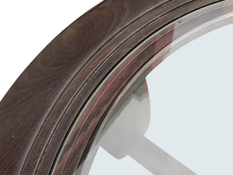 Stepped Art Deco Ebonized Oak Glass Coffee Table By Paul Frankl for Brown Saltma gallery