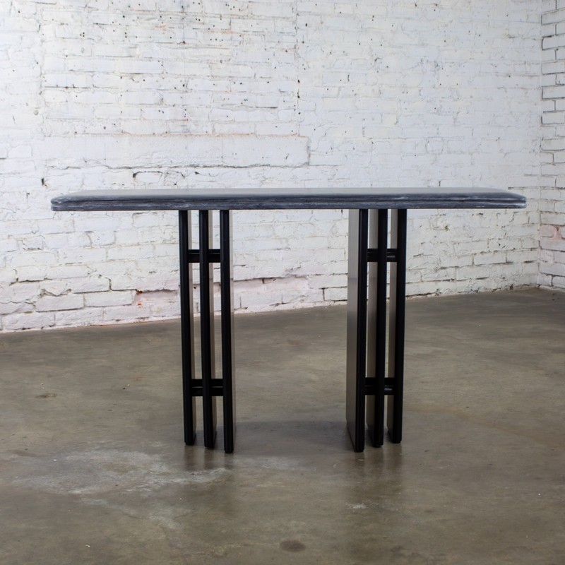 Scandinavian Post Modern Sofa Console Table Marble Top Bendixen Designs Denmark gallery
