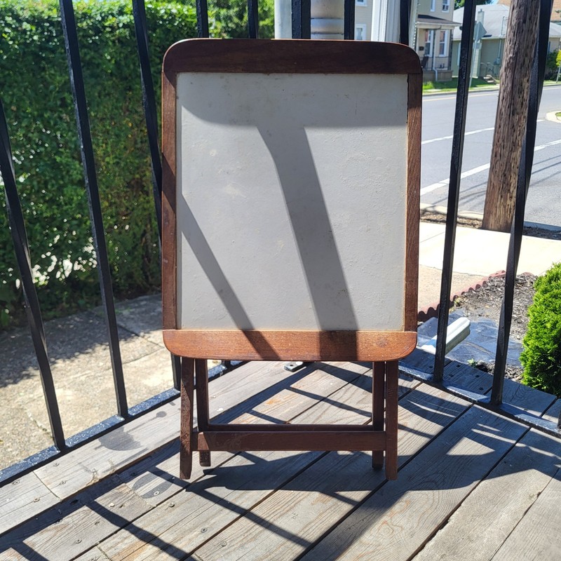 Vintage Folding Drawing Table With White Top (19.75″ × 16″ × 19.75″) 5.2 Lbs