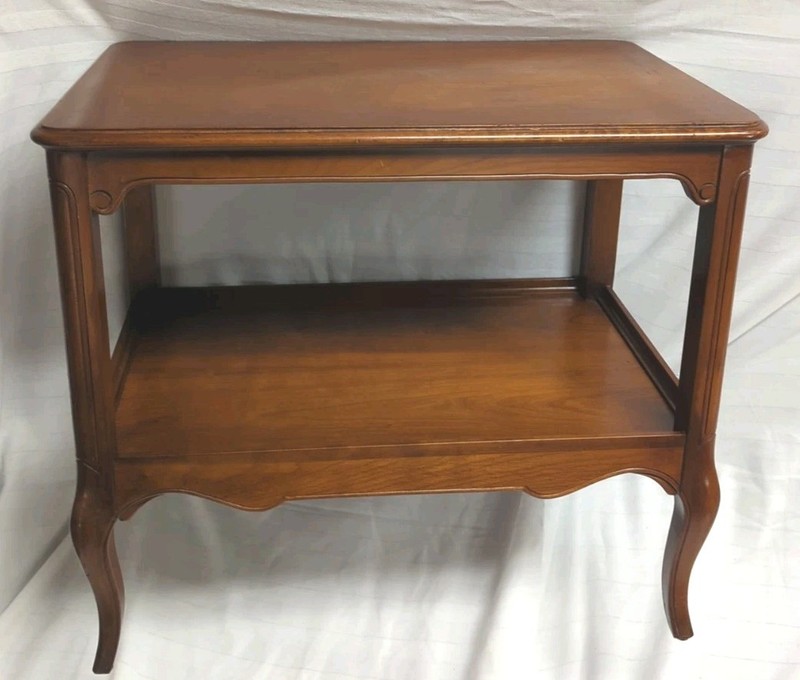 Mid Century Mahogany End Table 2 Tier Imperial Grand Rapids Vtg MCM 22x16x25 gallery