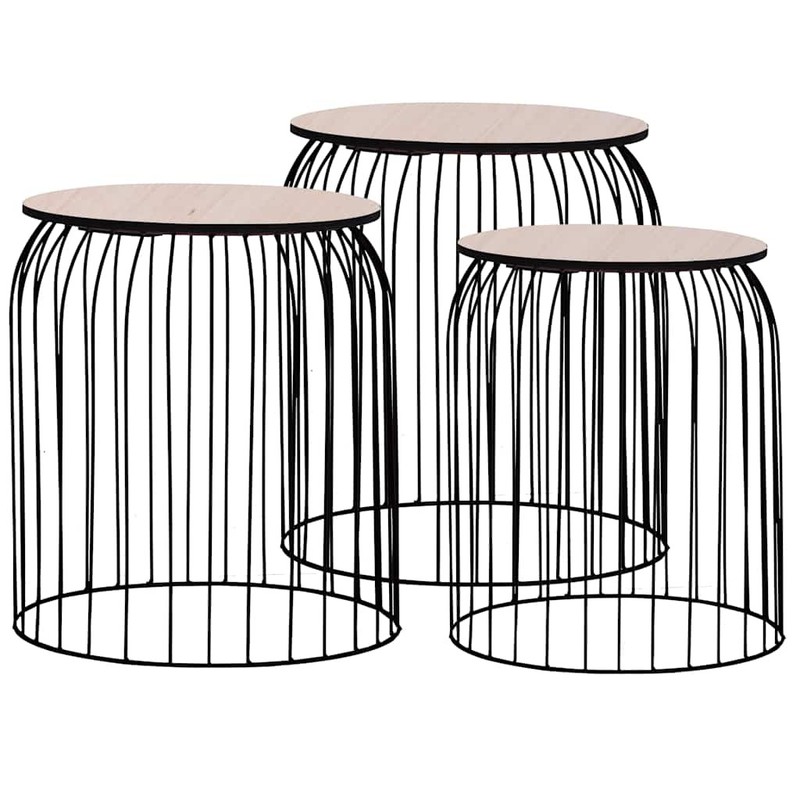 Coffee Table 3 pcs Round End Table Sofa Table Living Room Furniture vidaXL vidaX gallery