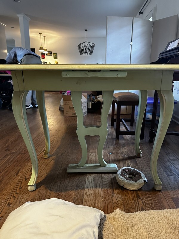 Vintage Table Floral- hand painted - Fold down sides gallery