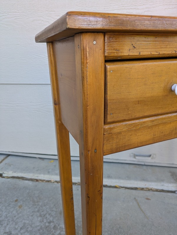 Vintage Rustic Farmhouse Country Shaker Style Wood Console Entry Hall Table W32 gallery