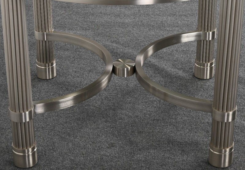 Solid Stainless Steel Center or Dining Table by Ron Seff, 1980s gallery