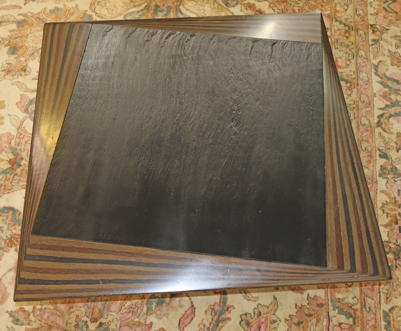 Italian Ebony and Slate Mid Century Coffee Table Attributed to Tobia Scarpa gallery