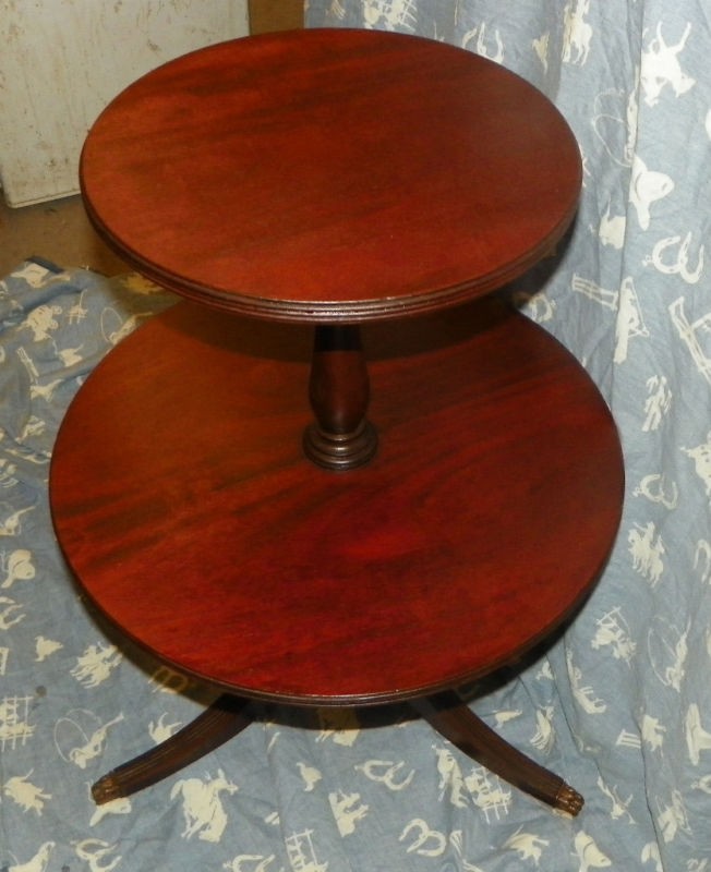 Mahogany Two Tier Table or Dumbwaiter Table (T102)