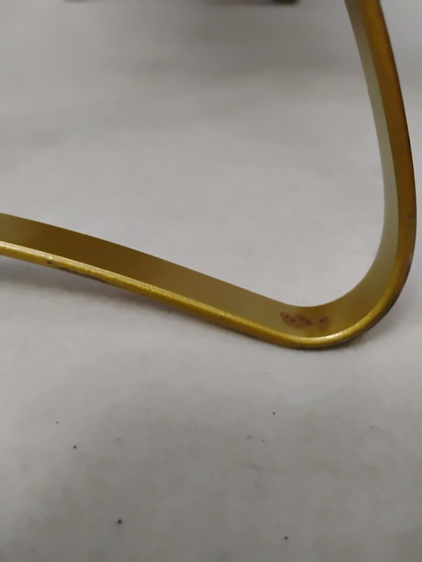 Vintage Tabletop Drafting Table Stand Brassy Faux Wood Gold Tone Display Adjust gallery