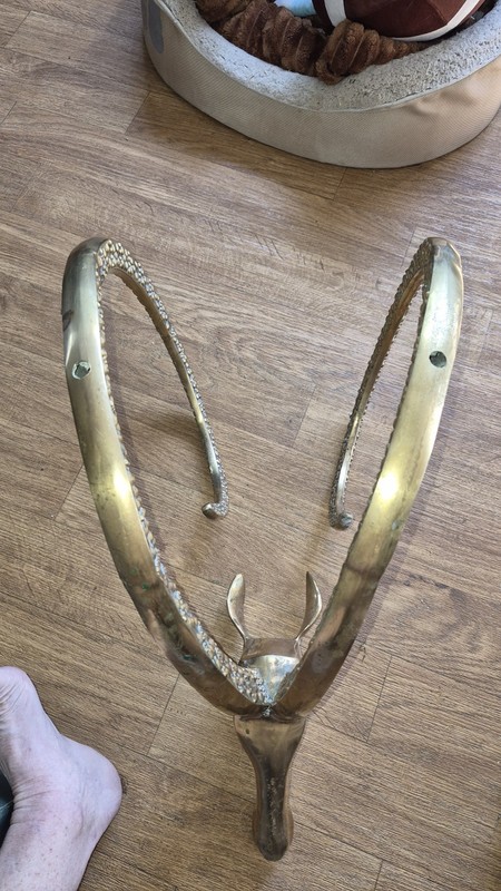 Antelope / Ibex coffee table base, brass, Hollywood regency 1970s gallery