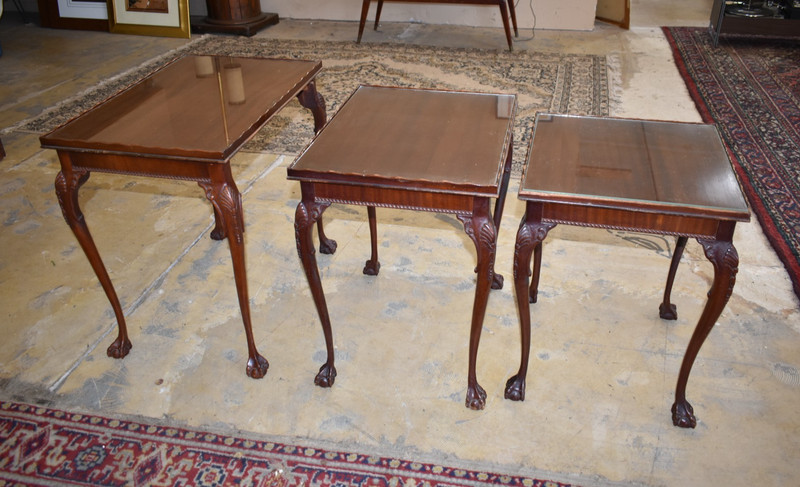 Antique Mahogany Stacking End Tables, a set of 3-Grandma gallery