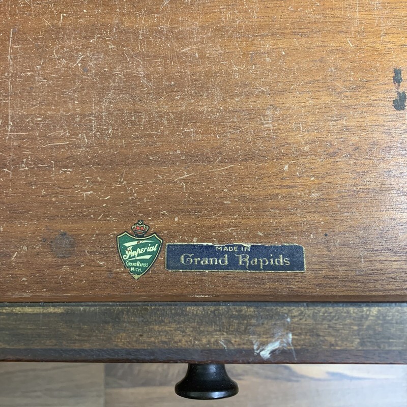 ATQ 1910s Imperial Grand Rapids Solid Mahogany Wood 26" Humidor Cabinet gallery