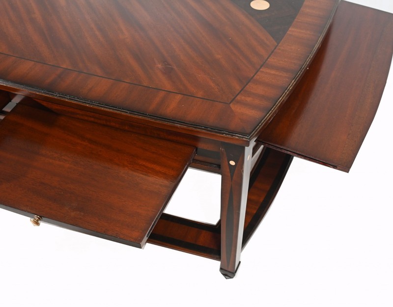 Art Deco Coffee Table Geometric Inlay gallery