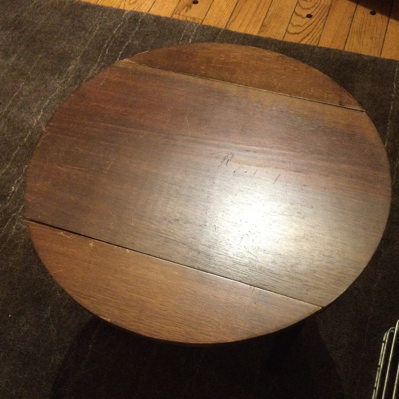 Antique Victorian Wood DROP LEAF ROUND TABLE Salesman Sample ~ Child’s Furniture