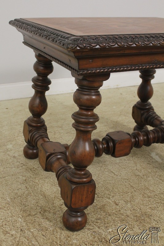 L56533: Pair MAITLAND SMITH Oversized Inlaid Mahogany Lamp Tables gallery