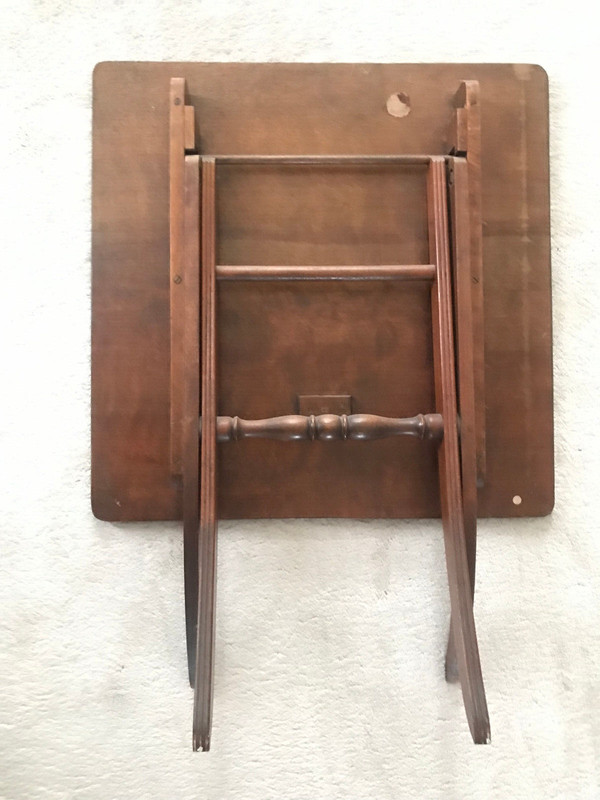 Vintage Mid Century Ferguson Brothers NY USA Wood Furniture Folding Table gallery