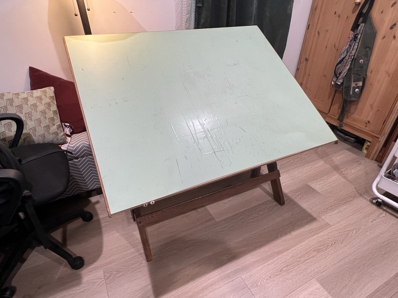 Hamilton Antique Oak Drawing Table gallery