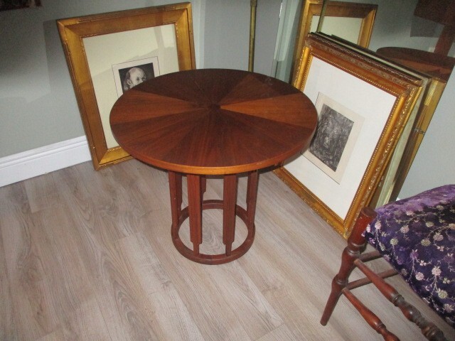 VINTAGE PAIR MCM WALNUT INLAY SIDE TABLES gallery