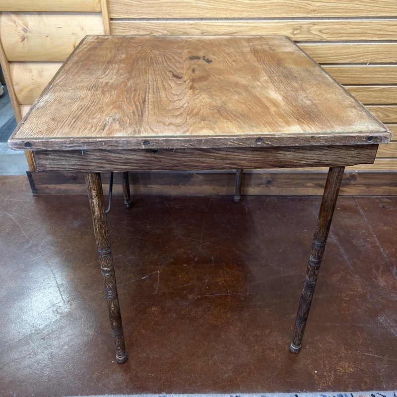 BELDING HALL MFG. Co. Oak Folding Table, Sewing table No. 3 RARE gallery