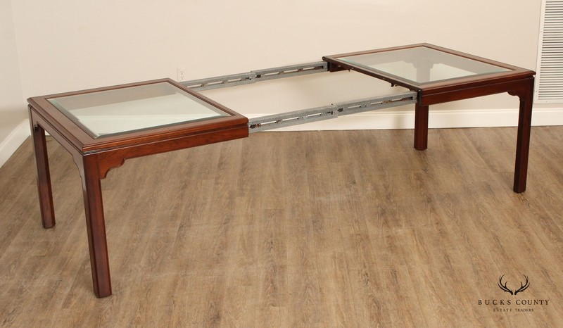 Ethan Allen Canova Campaign Style Cherry Extendable Dining Table gallery