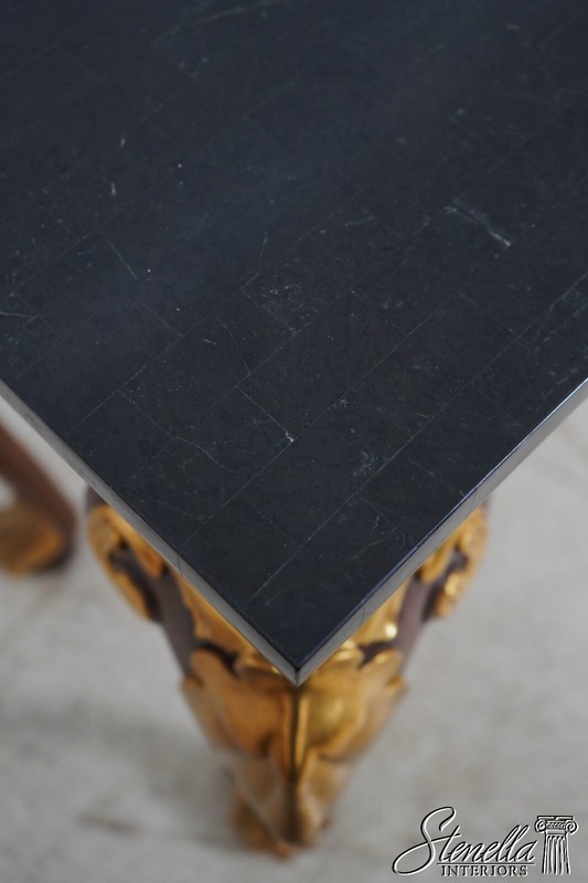 L66584EC: MAITLAND SMITH Baroque Marble Top Gold Gilt Console Table gallery