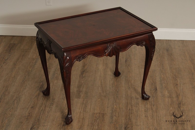 Baker Stately Homes Collection Irish Georgian Carved Mahogany Tea Table gallery