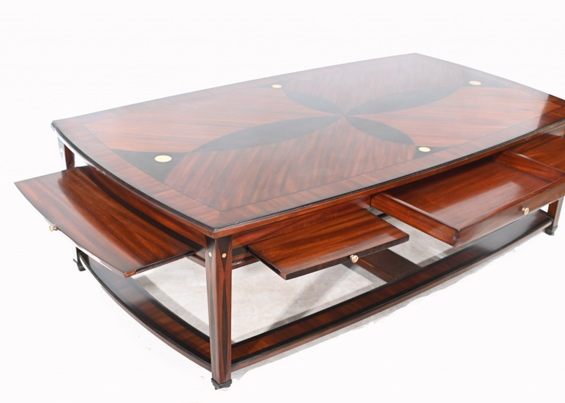 Art Deco Coffee Table Geometric Inlay gallery