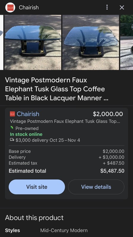 Henredon “Tusk” Coffee Table gallery