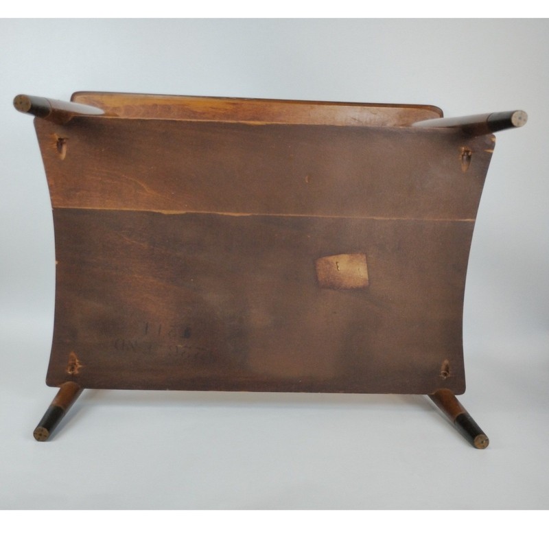 60s Walnut 2 Tier End Side Table Dovetail Inlay Lane Acclaim Family Tapered Legs gallery