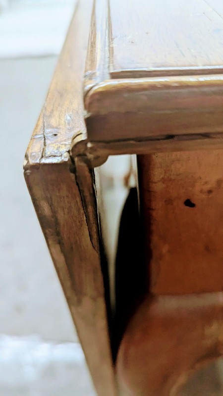 Vintage Italian Inlay Drop Leaf Swing Legs Table 18th Century gallery