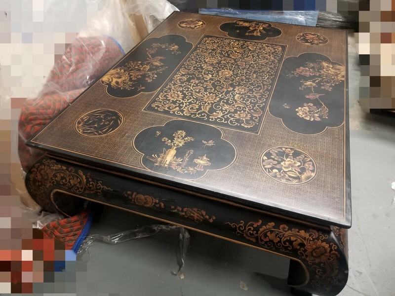 HAND PAINTED CHINOSERIE COFFEE TABLE NEW gallery