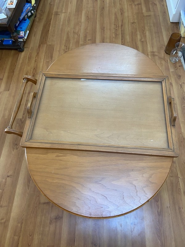 Tea Cart with drop leaves. Mid-century gallery