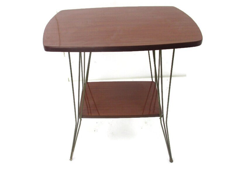 Small Vintage Authentic TV Stand Table Mid Century Modernist Stunning Funky Ra