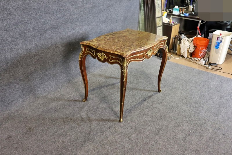 Linke Style 19th Century Bronze Mounted Marble Top Center Table gallery