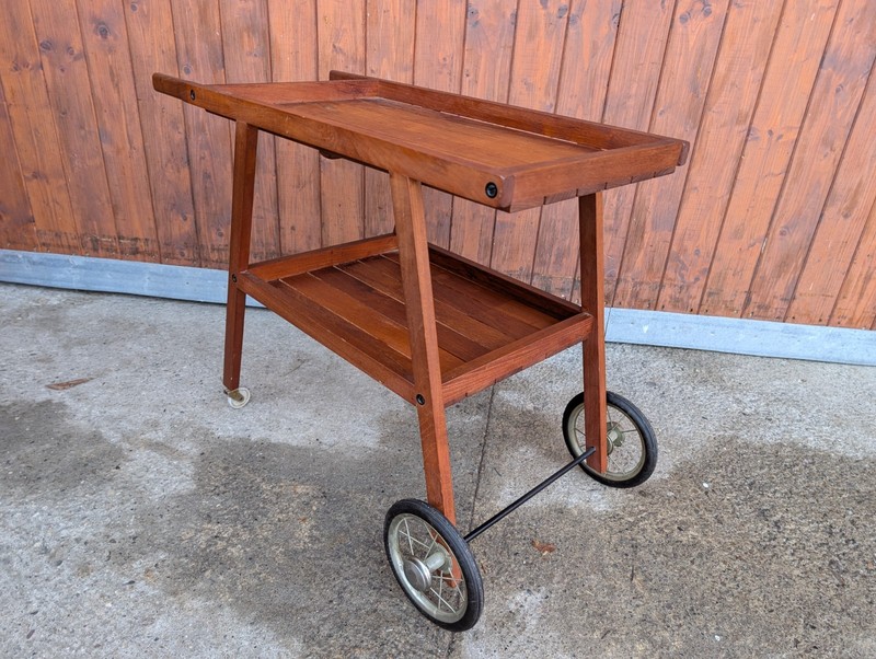 Teak Serving Trolley Tea Cart 60s Table Danish Modern Bar Cart Side Table gallery