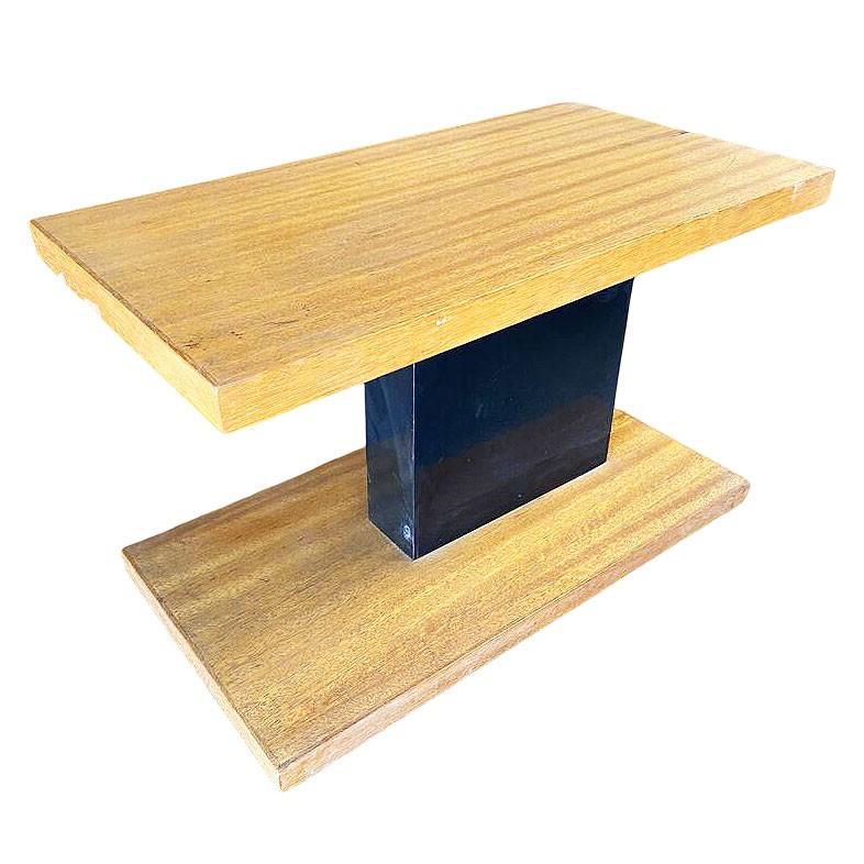 Paul Frankl Inspired Mid-Century Two Tone Walnut Side End Tables, Pair gallery