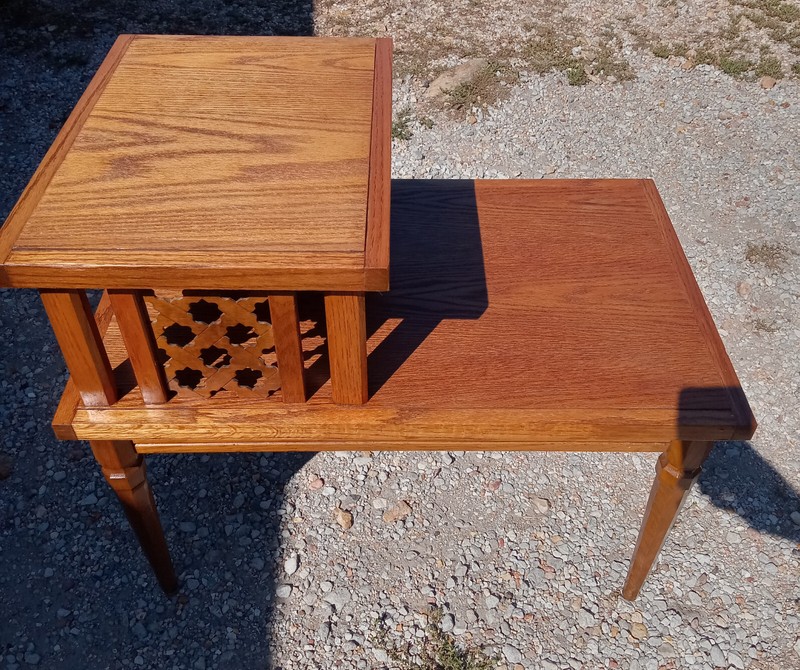 Mid Century Oak Step End Table / Side Table (ET525) gallery