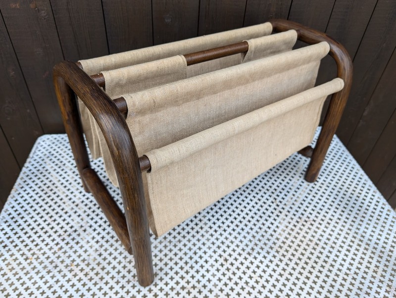 60s Newspaper Stand Vintage Table Retro Side Table Bamboo Table gallery