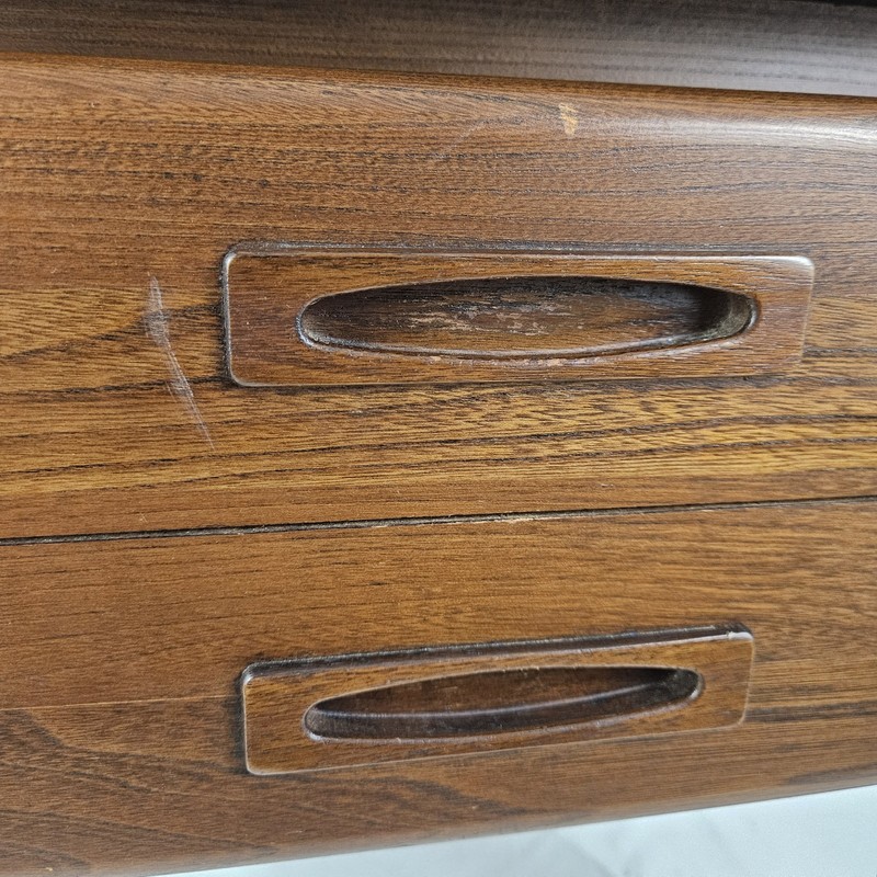 Mid-Century End Table Walnut w Drawer 60's Vintage Harmony Furniture gallery