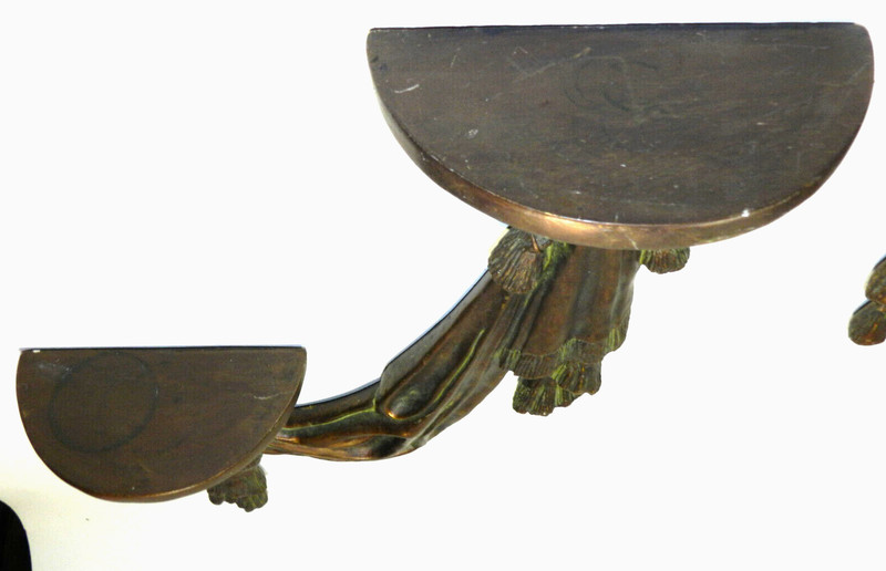 Hollywood Regency Wall Sconce Pair Large gallery