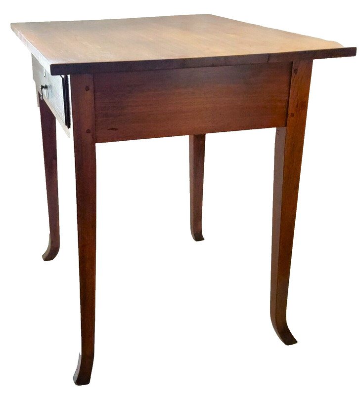 TAVERN TABLE, Vernacular Hepplewhite, Walnut, Virginia, Turnout Foot, 1800, 30"w gallery