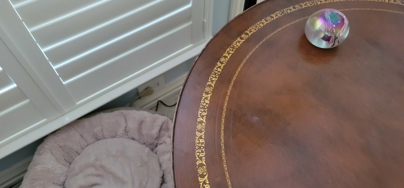 Antique round drum table gallery