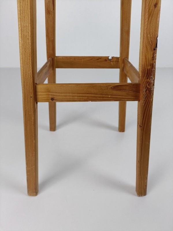 Vintage Pine wood Pedestal Display Table Plant Stand Bonsai stand Flower Table gallery
