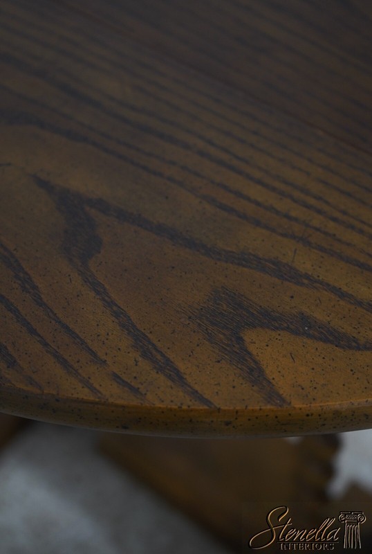 67966: BAKER Jacobean Style Oak Barely Twist Drop Leaf Table gallery
