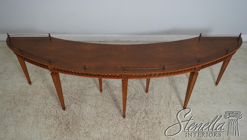 L60911EC: Vintage Burl Walnut Curved Wine Sommelier Serving Table gallery