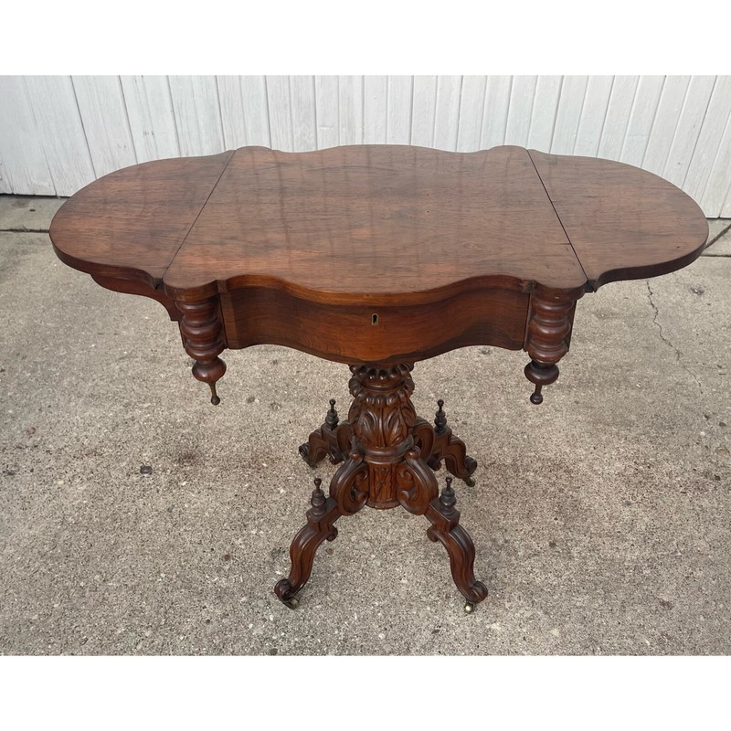Antique Victorian Renaissance Revival Rosewood Occasional / Side Table gallery