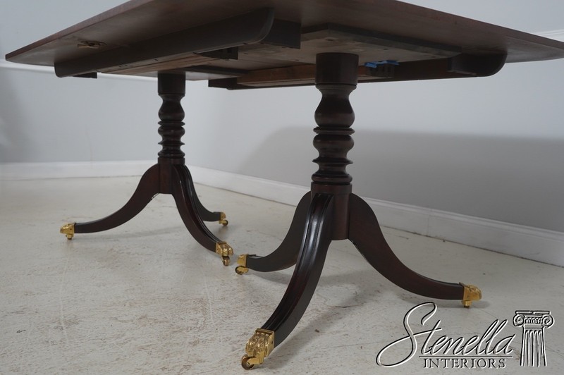 L69294: STICKLEY Colonial Williamsburg Mahogany Banded Inlaid Dining Table gallery